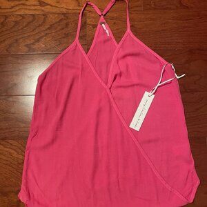 YOUNG FABULOUS & BROKE Pink Naomi Faux Wrap Camisole Top Size S NWT MSRP…